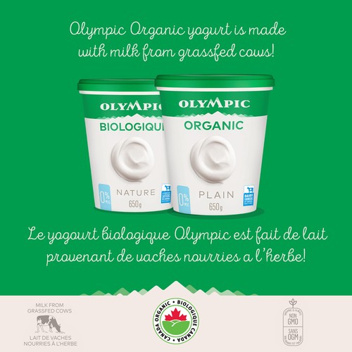 Olympic Organic 0% Yogurt Plain 650 g