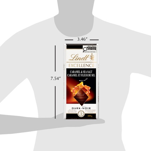 Lindt Excellence Dark Chocolate Bar Caramel & Sea Salt 100 g