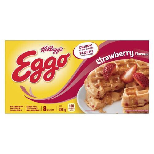 Kellogg's Eggo Frozen Waffles Strawberry 280 g