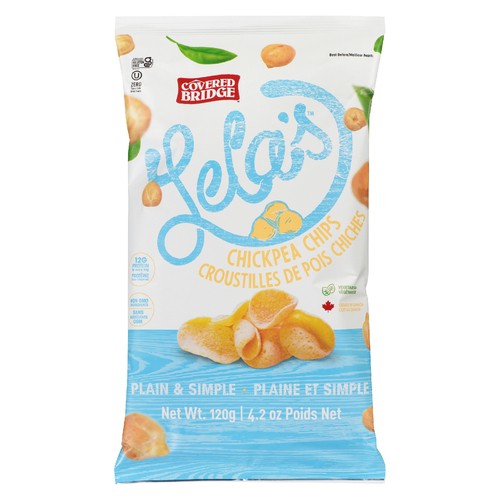 Covered Bridge Lela's Chickpea Chips Plain & Simple 120 g