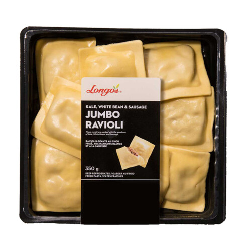 Longo's Ravioli Kale White Bean & Sausage Jumbo 350 g