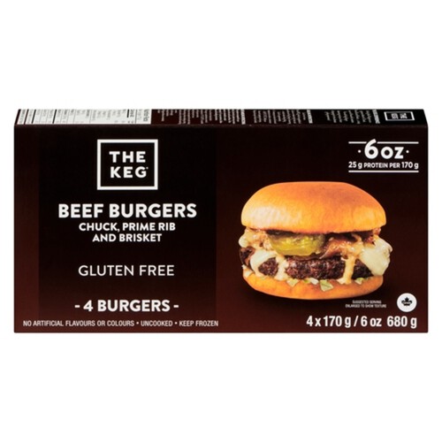 The Keg Gluten-Free Frozen Beef Burgers 680 g