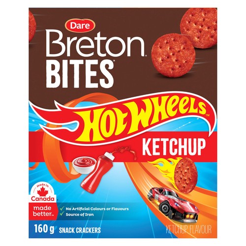 Dare Breton Bites Hot Wheels Snack Crackers Ketchup Flavour 160 g