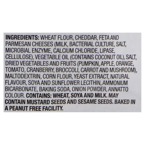 Bear Paws Baked Snack Crackers Three Cheese 180 g