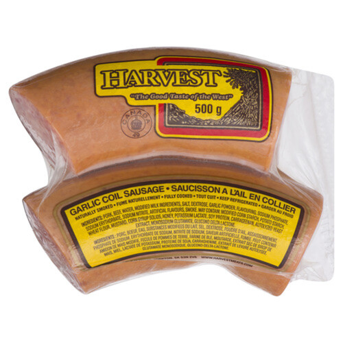 Harvest Meats Naturally Smoked Garlic Coil Sausage 500 g