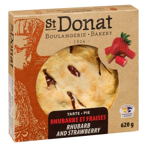 Boulangerie St-Donat Pie Rhubarb and Strawberry 620 g (frozen)