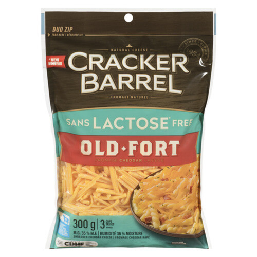 Cracker Barrel Lactose-Free Shredded Cheese Old Cheddar 300 g