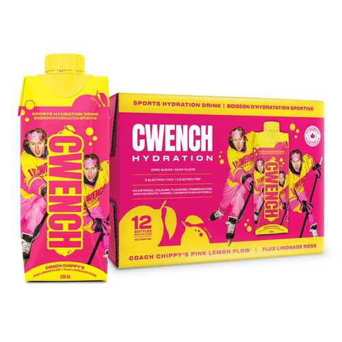 Cwench Sports Hydration Drink Pink Lemon Flow 500 ml