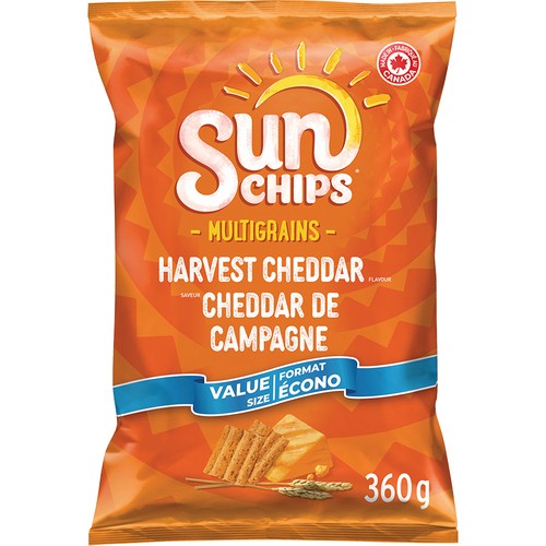 SunChips Multigrain Snacks Harvest Cheddar Value Size 360 g