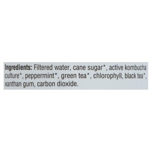 Rise Kombucha Tea Sparkling Mint Chlorophyll 414 ml (bottle)
