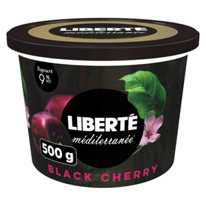 Liberté Mediterranee 9% Yogurt Black Cherry 500 g