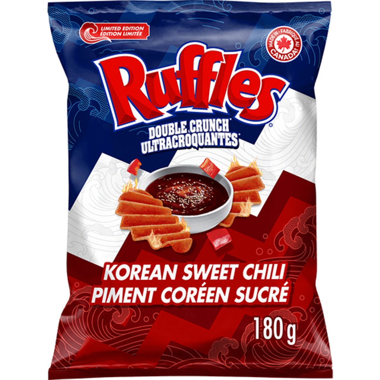 Ruffles Potato Chips Double Crunch Korean Sweet Chili Flavoured 180 g ...