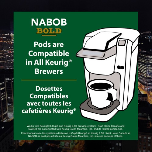 Nabob Coffee Pods 100% Arabica Full City Dark 100% Compostable 30 Single Serve 292 g