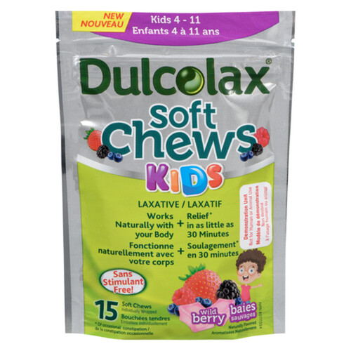 Dulcolax Kids Laxative Soft Chew Wild Berries 15 EA