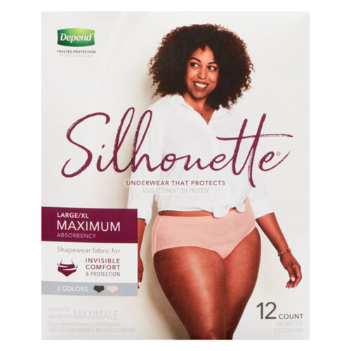 Depend Underwear Silhouette For Women Extra Large 12 EA