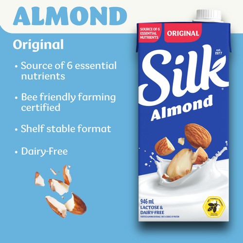 Silk Dairy-Free Almond Beverage Original Shelf Stable 946 ml