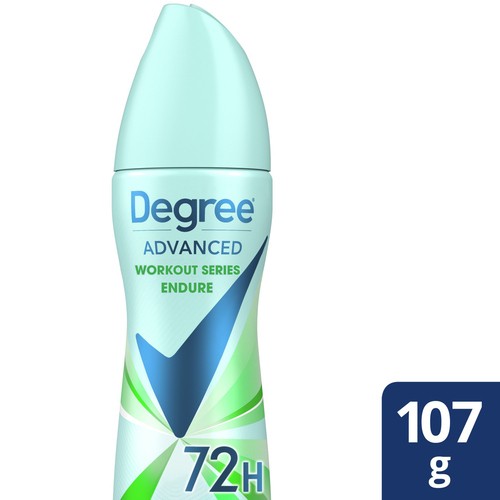Degree Advanced Dry Spray Antiperspirant Workout Endure Deodorant 107 g