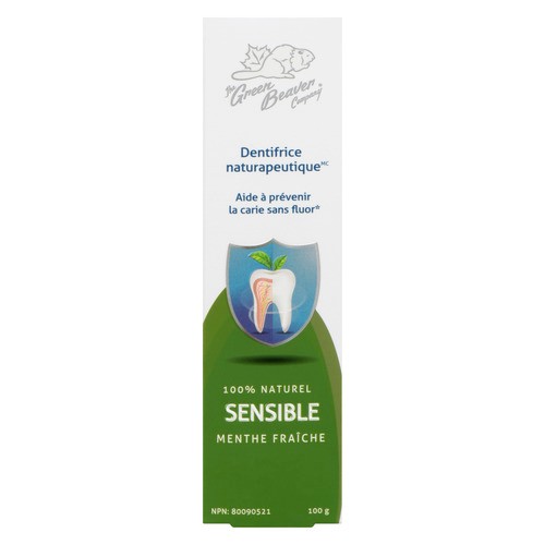 The Green Beaver Company Naturapeutic Toothpaste Sensitive Fresh Mint 100 g