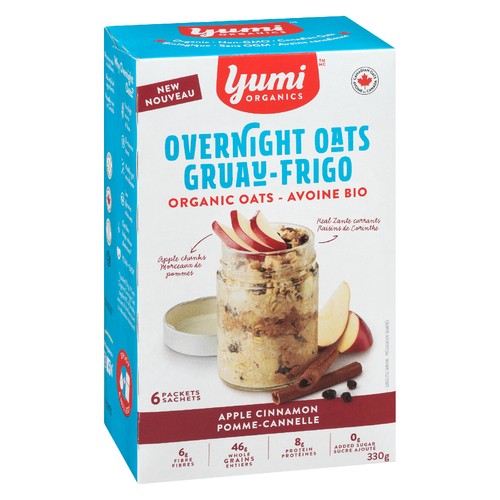 Yumi Organics Apple Cinnamon Overnight Oats 330 g