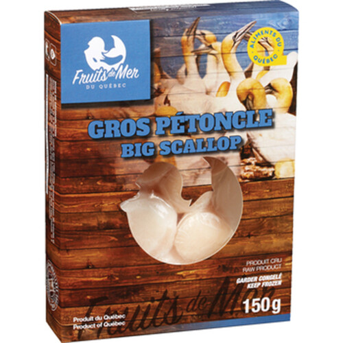 Fruits de Mer du Québec Frozen Scallops Big 150 g