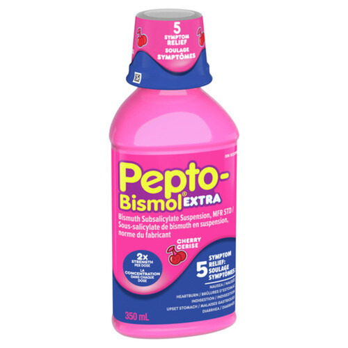 Pepto Bismol Extra Strength Cherry Liquid Stomach Relief 350 ml