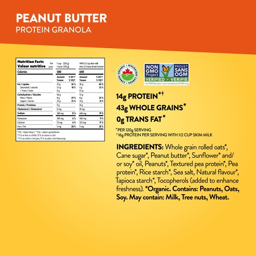 Nature's Path Love Crunch Premium Organic Granola Protein Peanut Butter 312 g