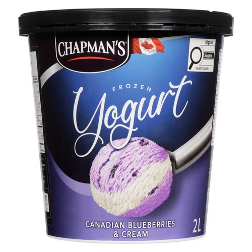 Chapman's Frozen Yogurt Canadian Blueberries & Cream 2 L