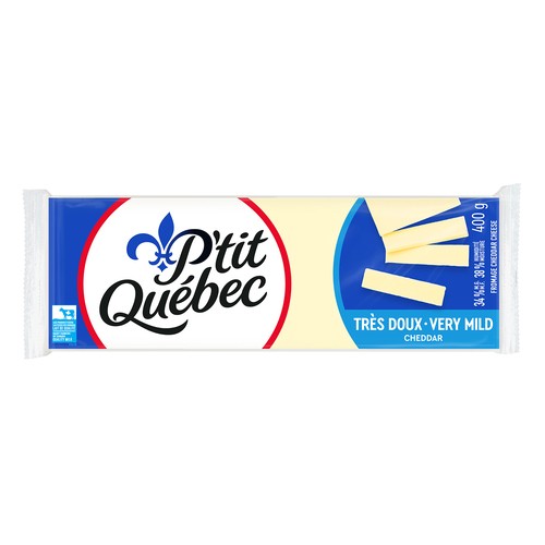 P'tit Québec Block Cheese Cheddar Very Mild 400 g