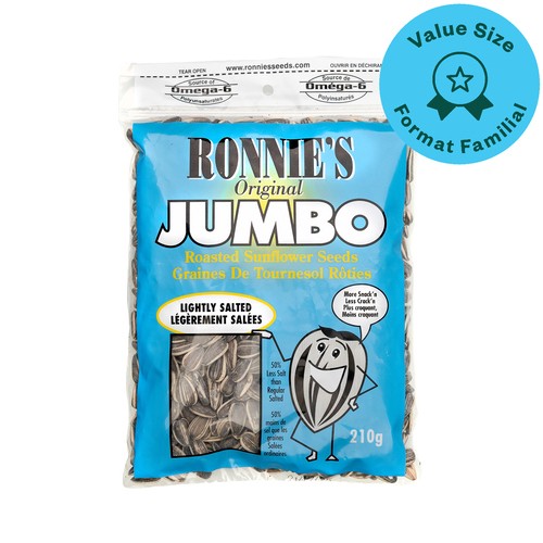 Ronnie's Jumbo Sunflower Seeds Lightly Salted 210 g