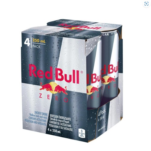 Red Bull Zero Energy Drink 4 x 250 ml