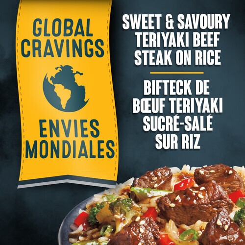 Crave Frozen Sweet & Savoury Teriyaki Beef Steak On Rice 300 g