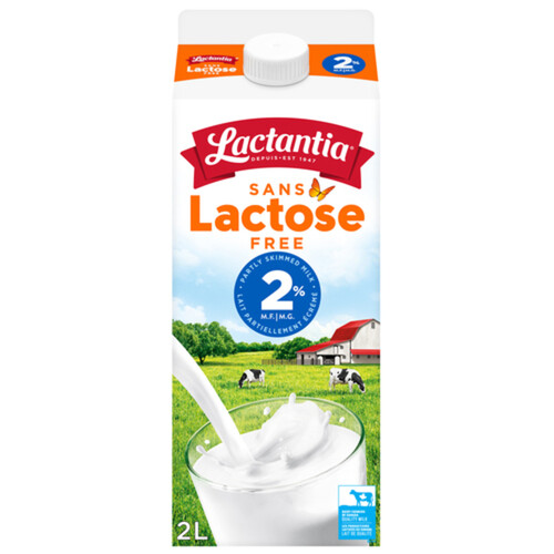 Lactantia Milk Lactose Free 2% Partly Skimmed 2 L