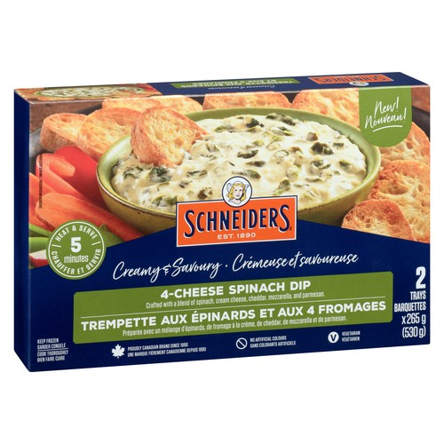 Schneiders Frozen Dip  4 Cheese Spinach 530 g