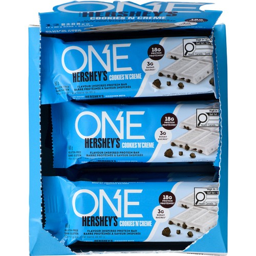 One Hershey's Protein Bars Cookies 'N' Creme 12 x 60 g 
