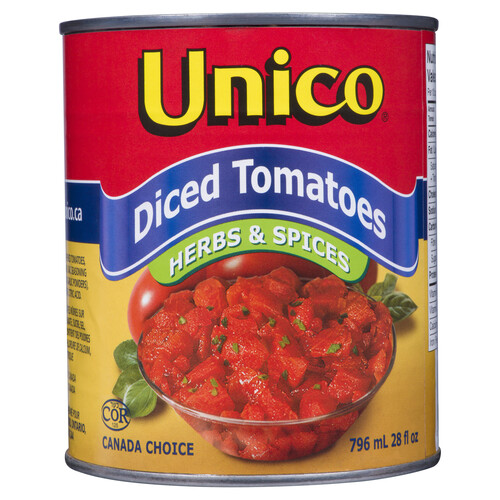 Unico Diced Tomatoes Herbs & Spices 796 ml