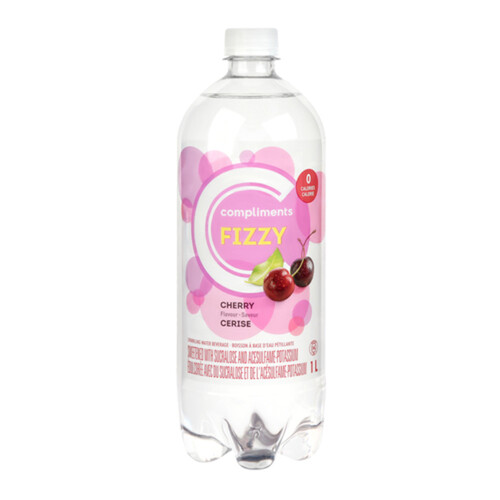 Compliments Sparkling Water Fizzy Diet Cherry 1 L (bottle)