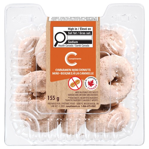 Compliments Mini Cinnamon Donuts 155 g (frozen)