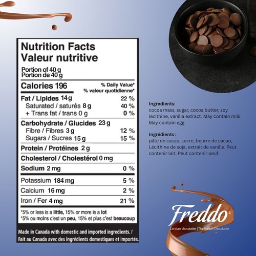 Freddo Peanut Free Dark Chocolate Chips 720 g
