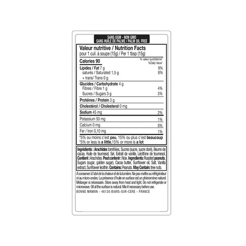 Bonne Maman Spread Peanut 325 g