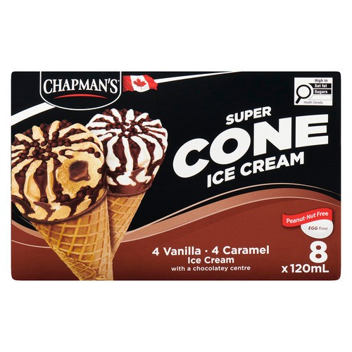 Chapman's Ice Cream Super Cone Chocolate Center 960 ml