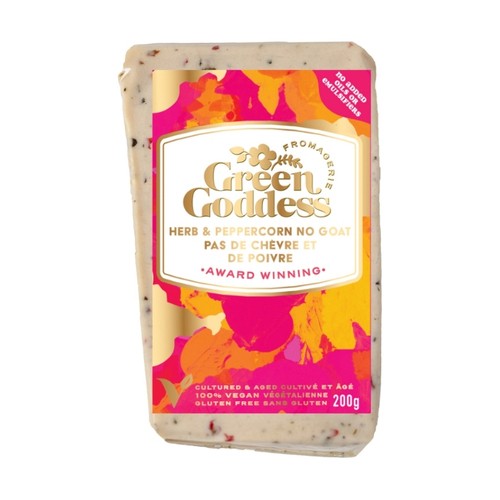 Green Goddess Fromagerie Vegan Cheese Herb & Peppercorn No Goat 200 g