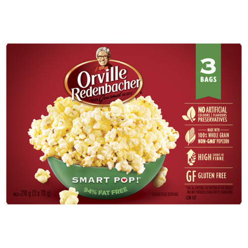 Orville Redenbacher Gluten-Free Popcorn Buttery Smart 210 g