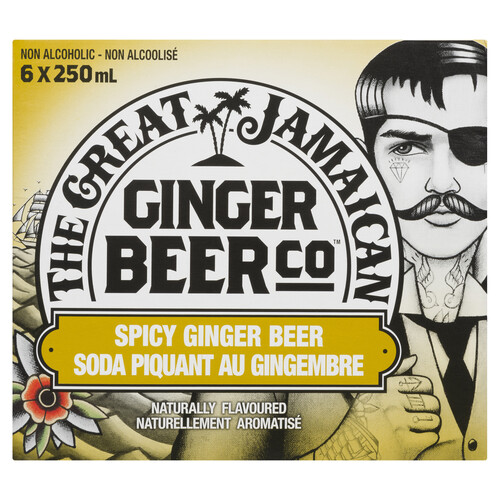 The Great Jamaican Non Alcoholic Beer Spicy Ginger 6 x 250 ml 