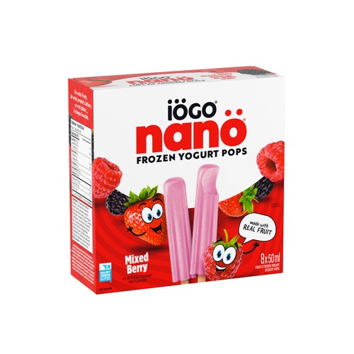 IOGO Nano Frozen Yogurt Pops Mixed Berry Real Fruit 400 ml