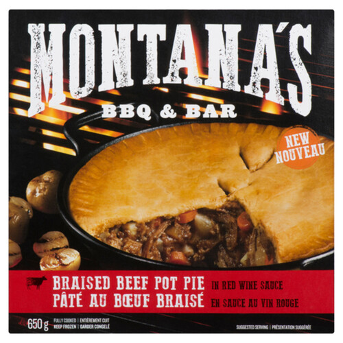 Montana's Frozen Braised Beef Pot Pie 650 g