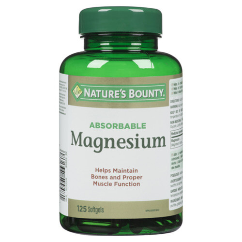 Nature's Bounty Absorbable Magnesium Softgels 125 Count