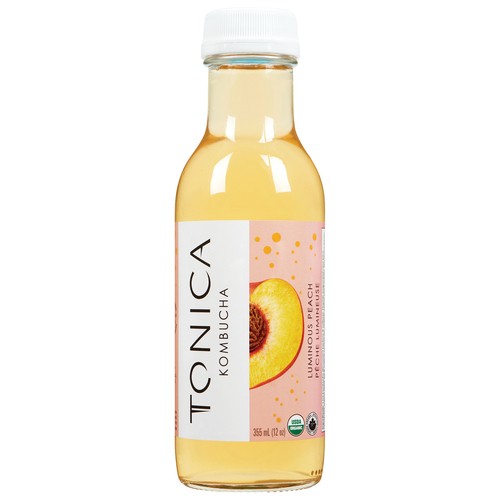 Tonica Organic Kombucha Drink Luminous Peach 355 ml (bottle)