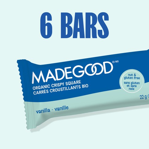 MadeGood Organic Rice Crispy Squares Vanilla 132 g