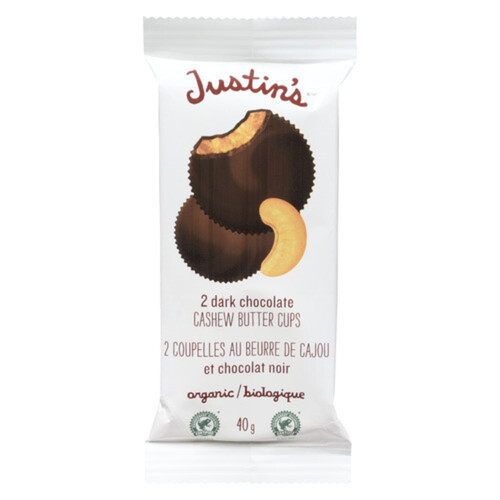 Justin's Organic Cashew Butter Cups Chocolate 2 x 20 g