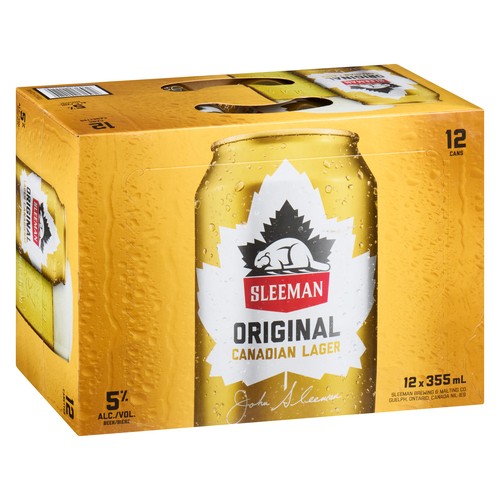 Sleeman Original Beer 5% Alcohol 12 x 355 ml (cans)